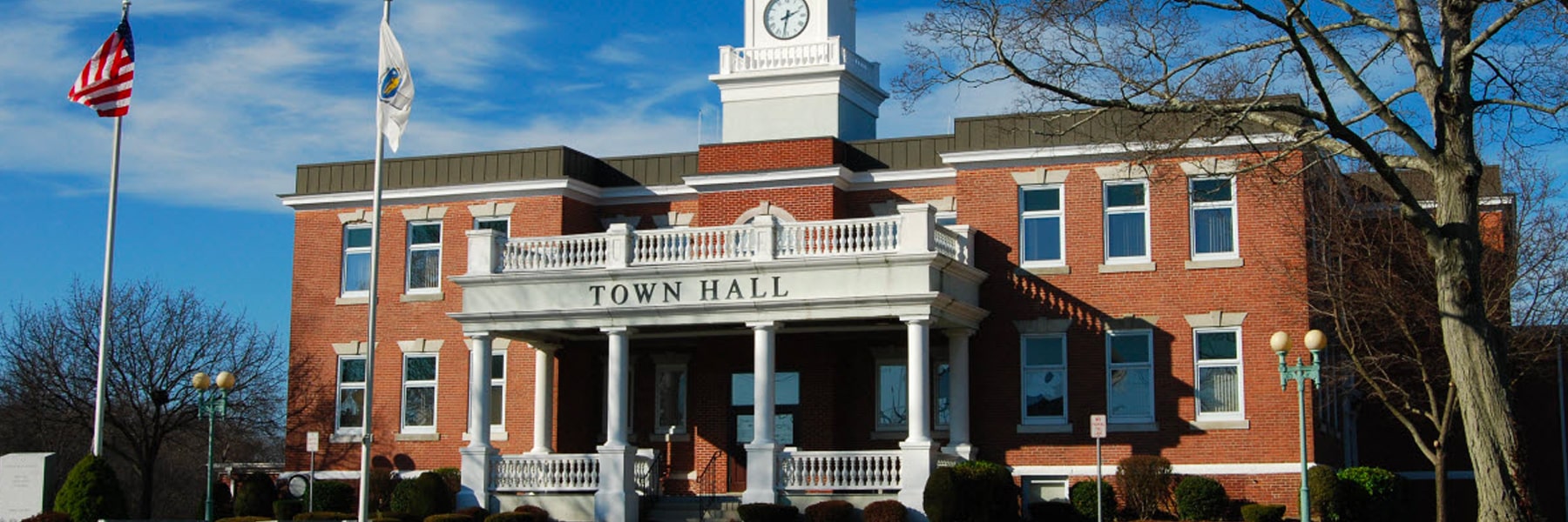 facade of Randolph MA town hall building