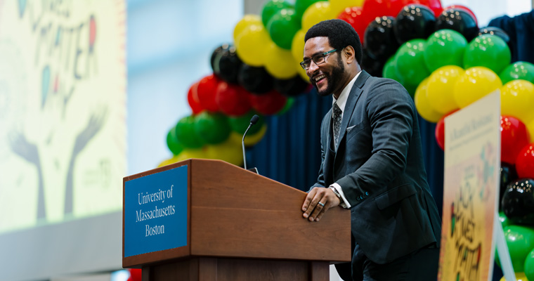 Joseph Cooper speaks at BLM Day.