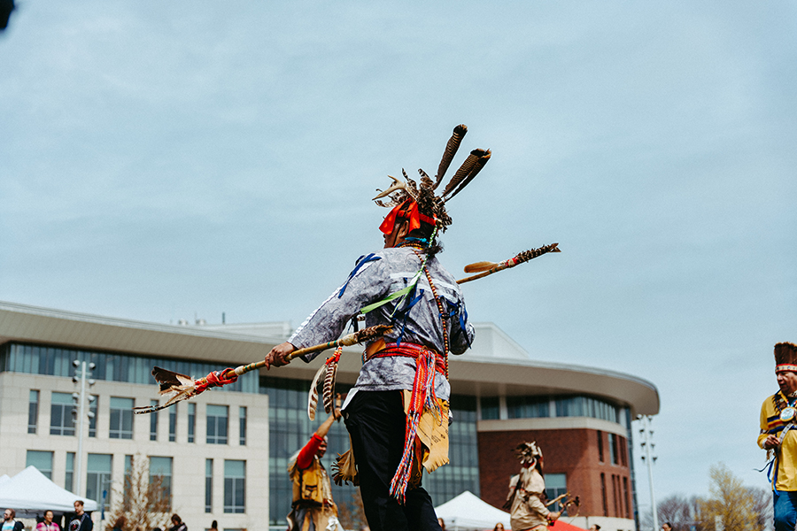 Man at powwow