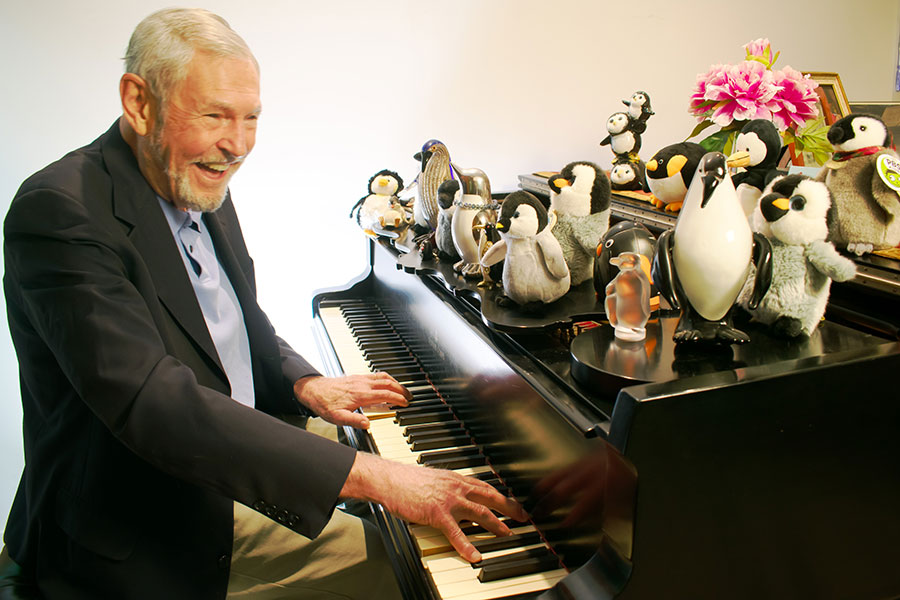 David Patterson playing piano