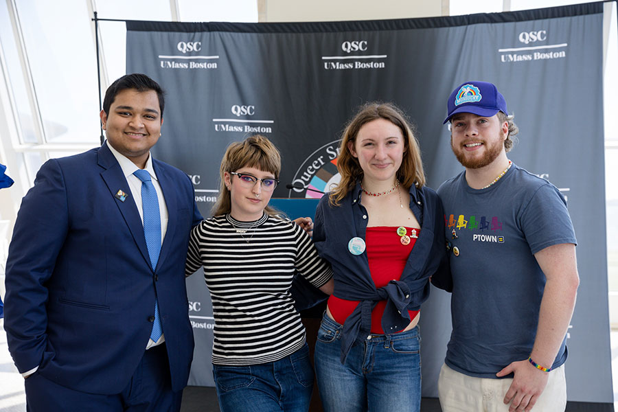 Student leaders at LGBTQ+ Celebration