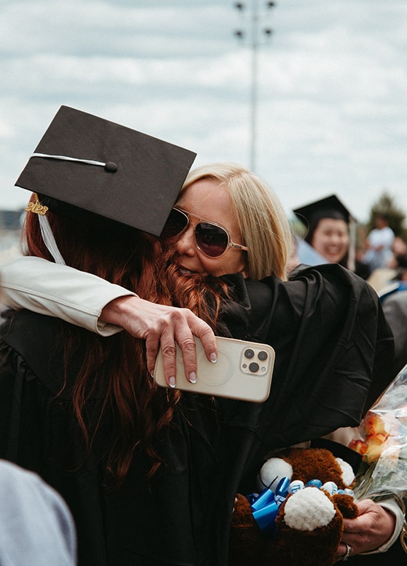 Commencement 2023 Parent Embraces Graduate